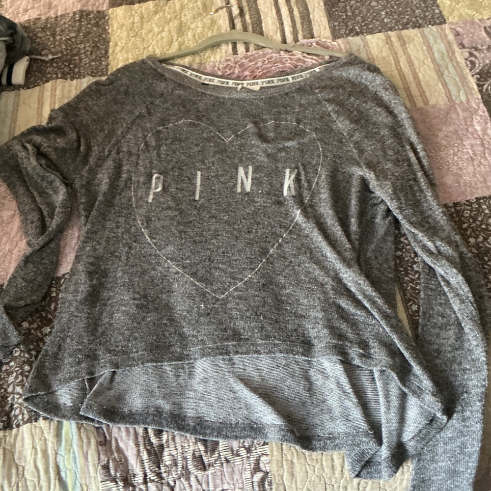 Victoria's Secret Pink Gray Knit Top